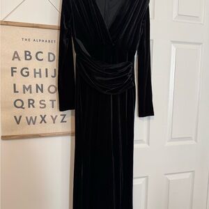 Elegant Black Velvet Dress